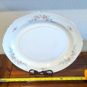 40's Homer Laughlin Eggshell Nautilus Ferndale Oval Serving Platter 15.5"